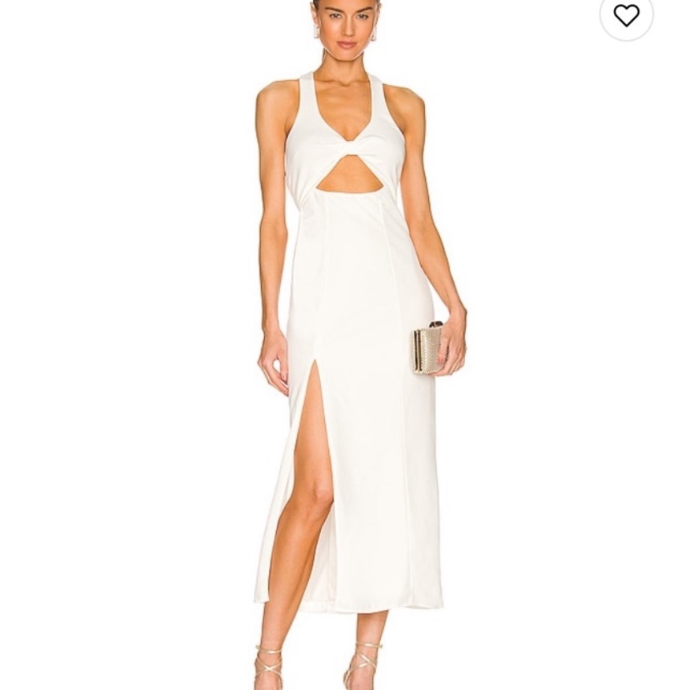 Show Me Your Mumu, white Luca Midi Dress, size M
